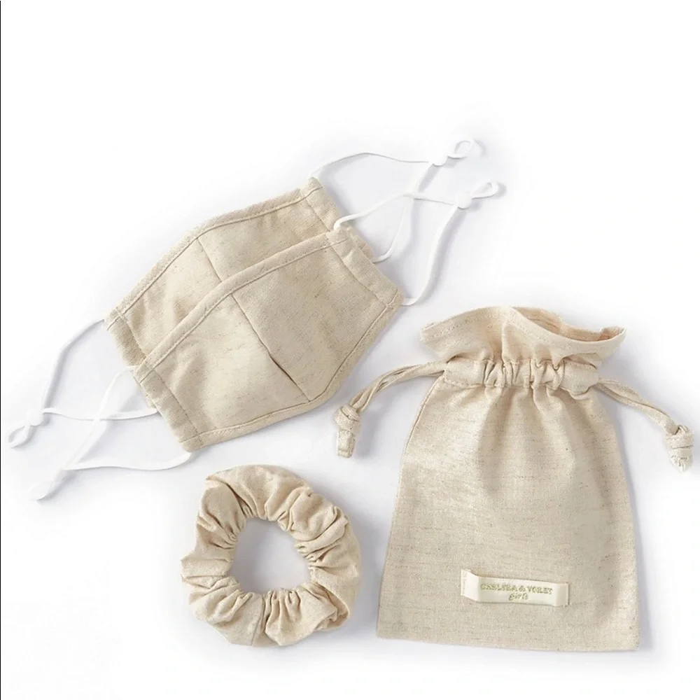 4 pc set 2 mask, scrunchies & sachet